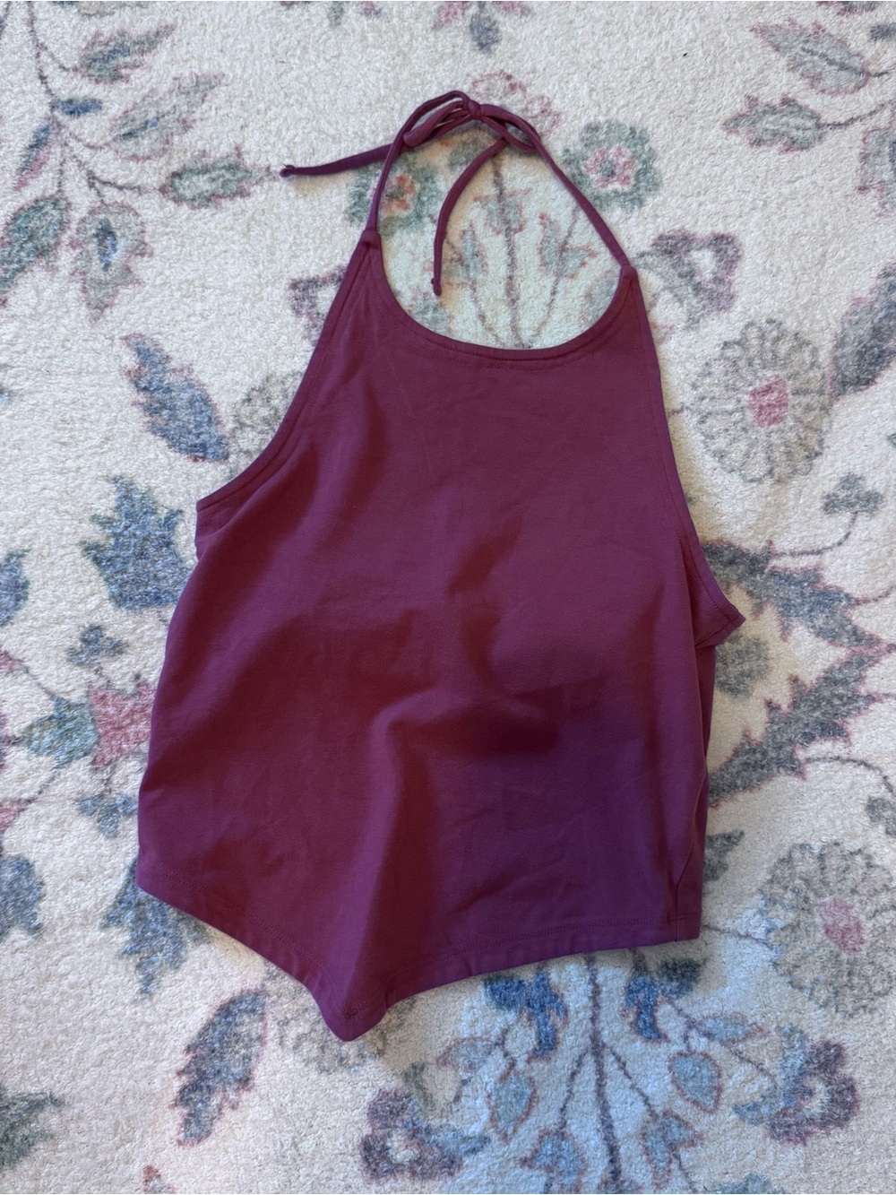 aerie magenta halter crop camisole